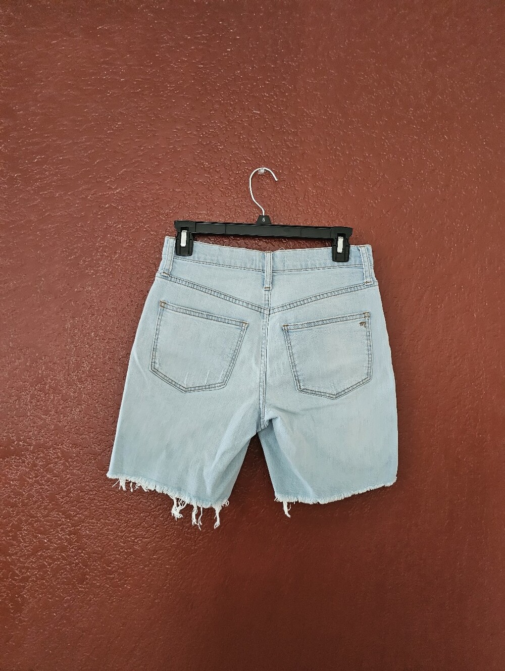 Light Wash High-Rise Denim Bermuda Shorts - Light Blue - Picture 3 of 8